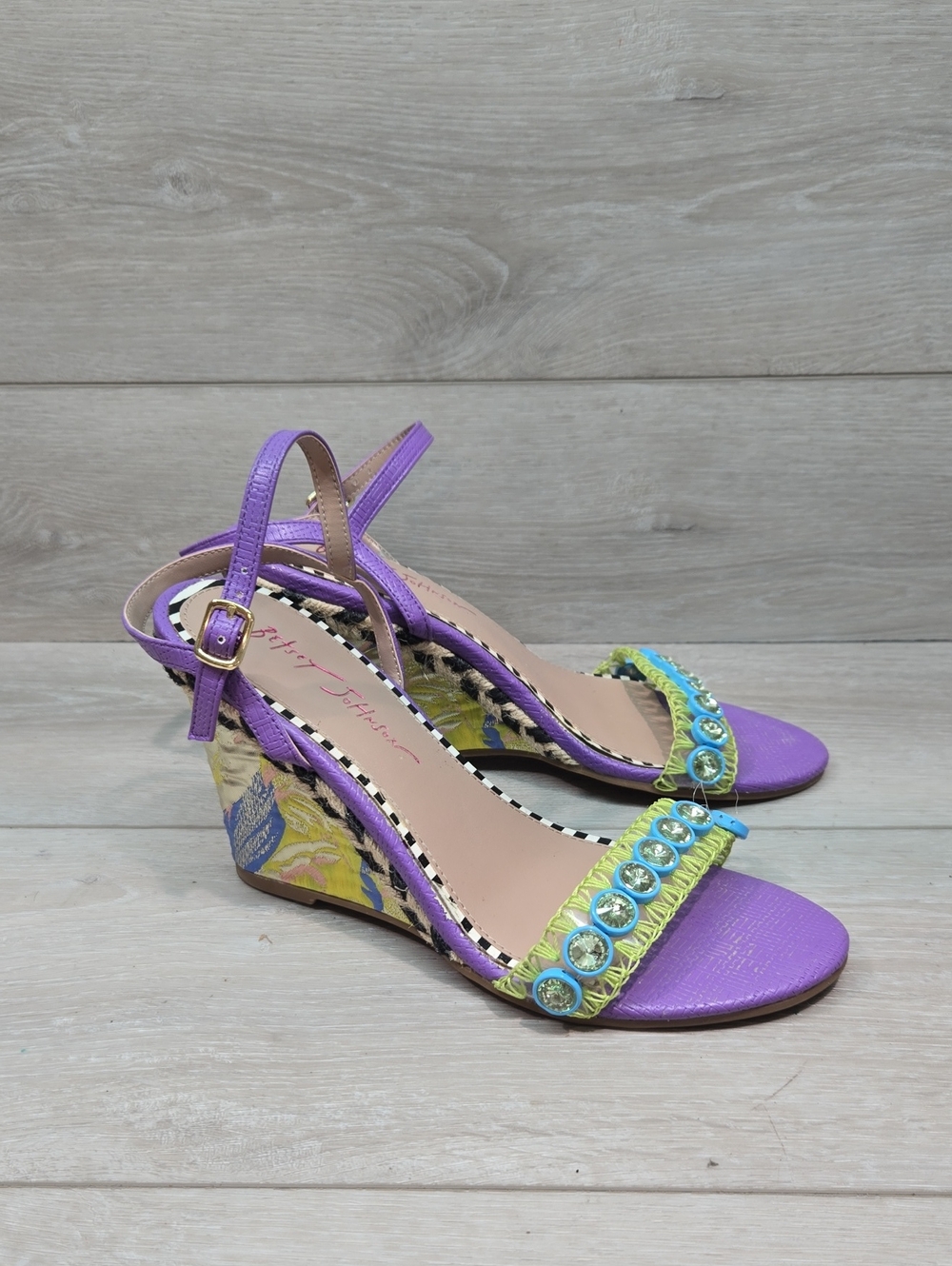 Betsey Johnson Women Kodi Wedge Sandals Shoes Sz 8.5M